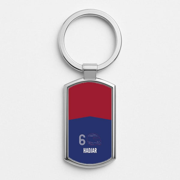 Hadjar Helmet 2026 Silver Metal Keyring