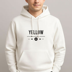 Yellow Music Player Mens Hoodie
