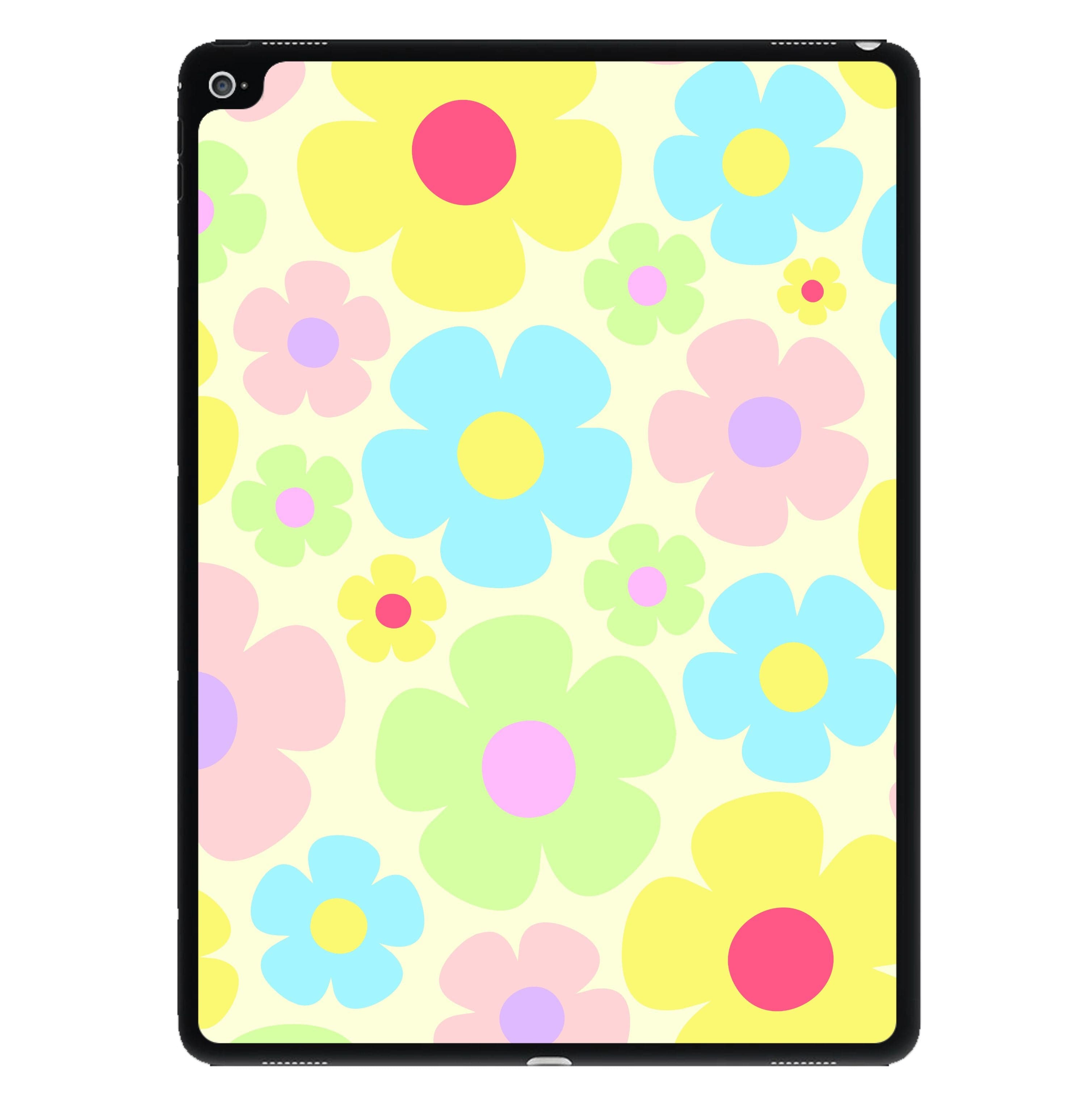 Rainbow Flowers Pattern iPad Case