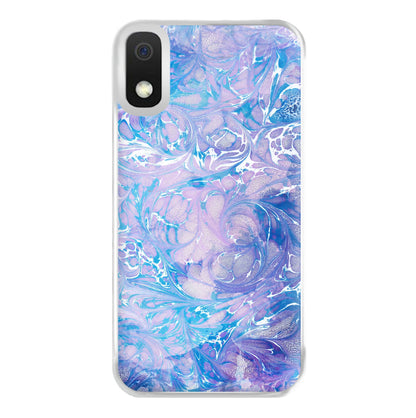 Sea Blue Swirly Marble Phone Case