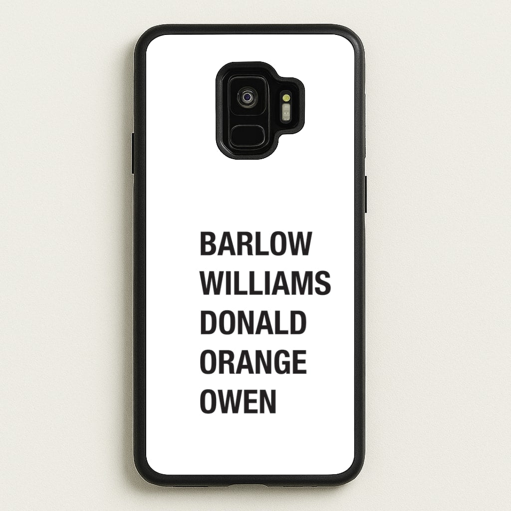 Take Band Members Names Galaxy S9 Case