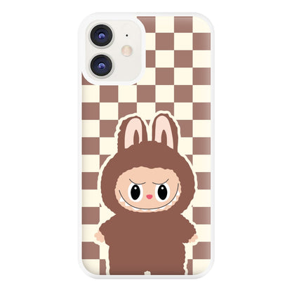 Checkered Cute Brown Monster  iPhone 11 Case