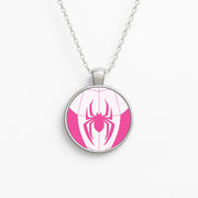 Pink And Black Spider Costume Necklace 1