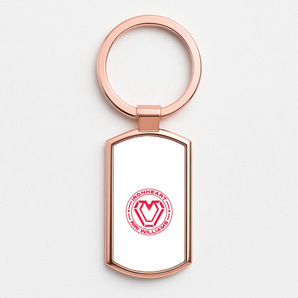 Metal Heart Riri Rose Gold Keyring