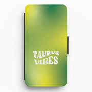Taurus Vibes Gradient Zodiac Flip / Wallet Phone Case 1