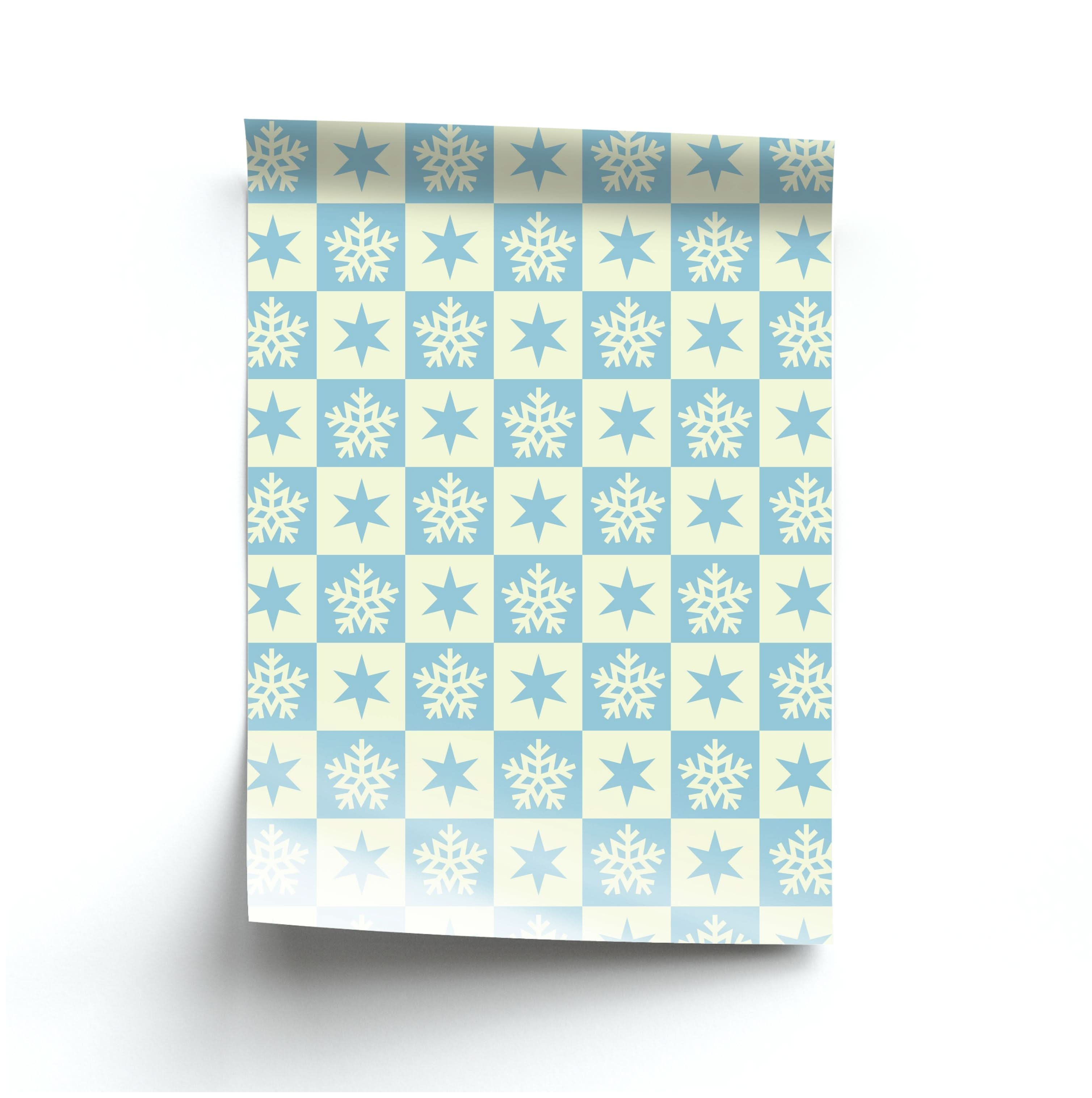 Snow And Star Pattern Poster