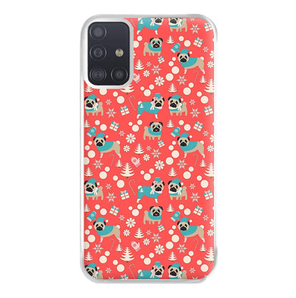 Christmas Pug Pattern Phone Case