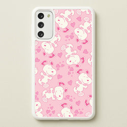 Cartoon Beagle Valentine Hearts Pattern Galaxy S20FE Case