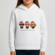 Wizards With Christmas Hats Kids Hoodie 3