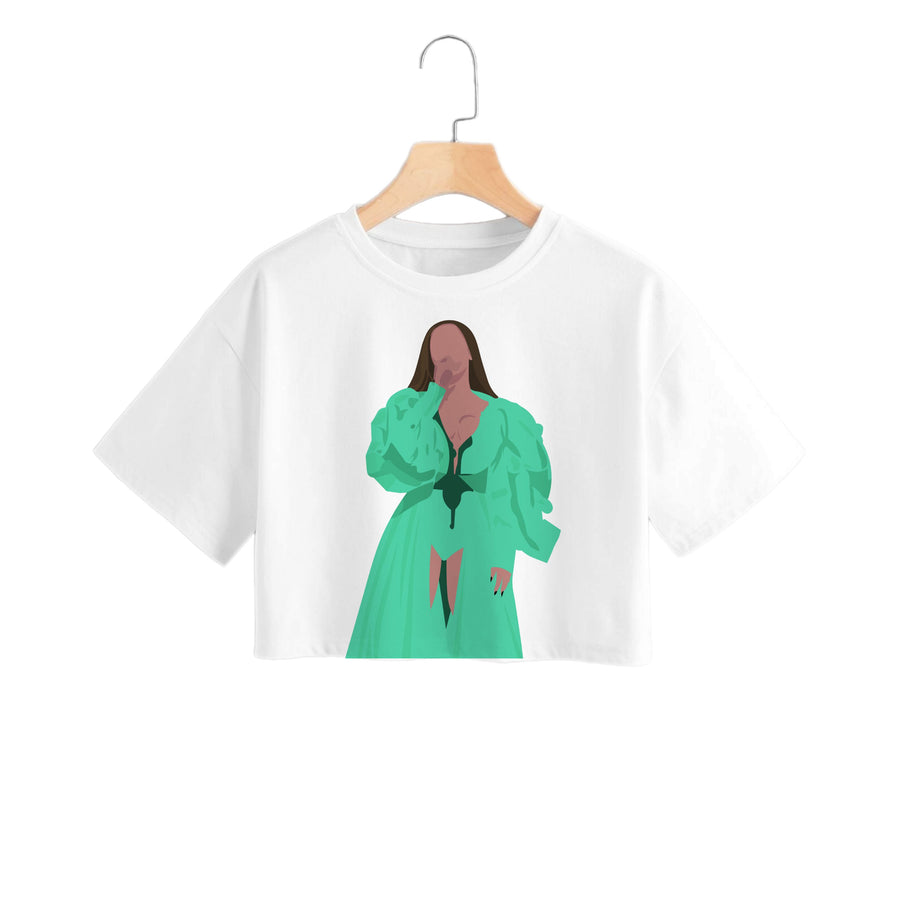 Green Dress - Beyonce Crop Top