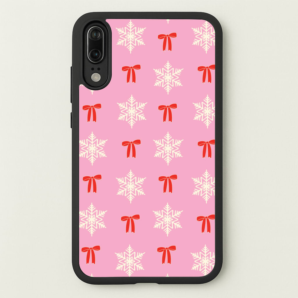Coquette Bows And Snowflakes Pattern Huawei P20 Case