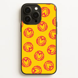 Metal Heart Pattern iPhone 16 Pro Case