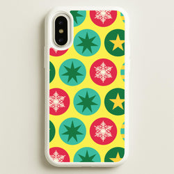Colourful Abstract Baubles Christmas Pattern iPhone X / XS Case