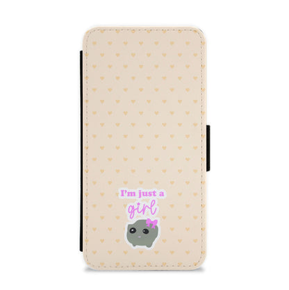 I'm Just A Girl Flip / Wallet Phone Case