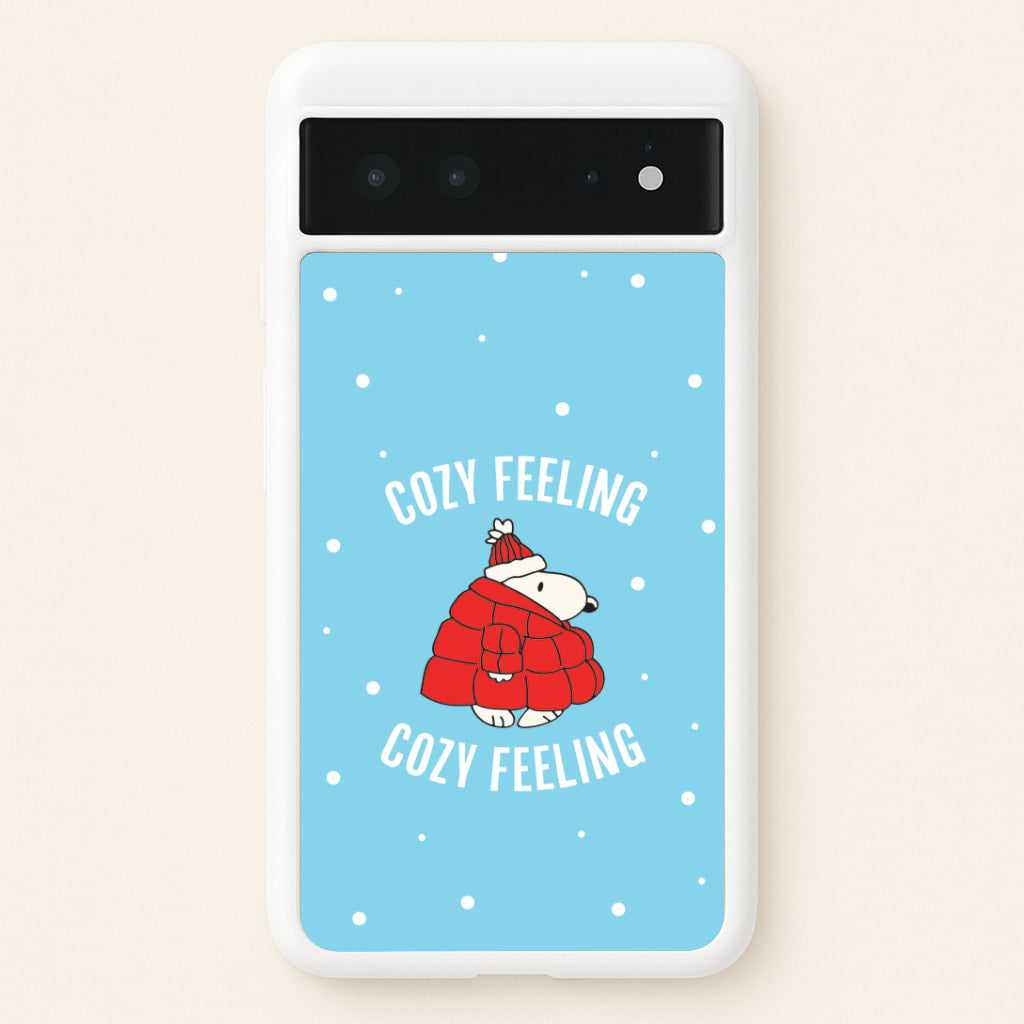 Cozy Feeling Cartoon Beagle Puffer Jacket Google Pixel 6 Case