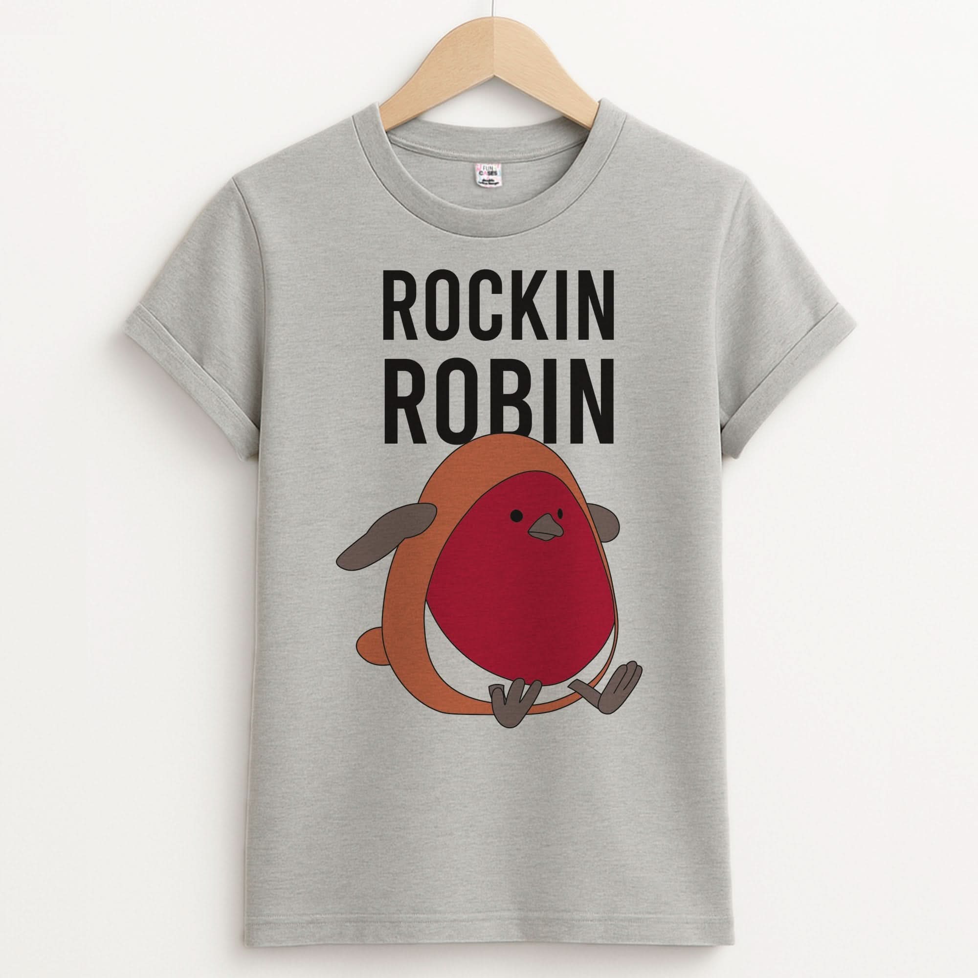 Rockin Robin Plush Unisex Grey T-Shirt