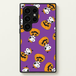 Cartoon Beagle Pumpkin Pattern Galaxy S24 Ultra Case