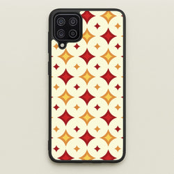 Geometric Christmas Stars Pattern Galaxy A12 Case