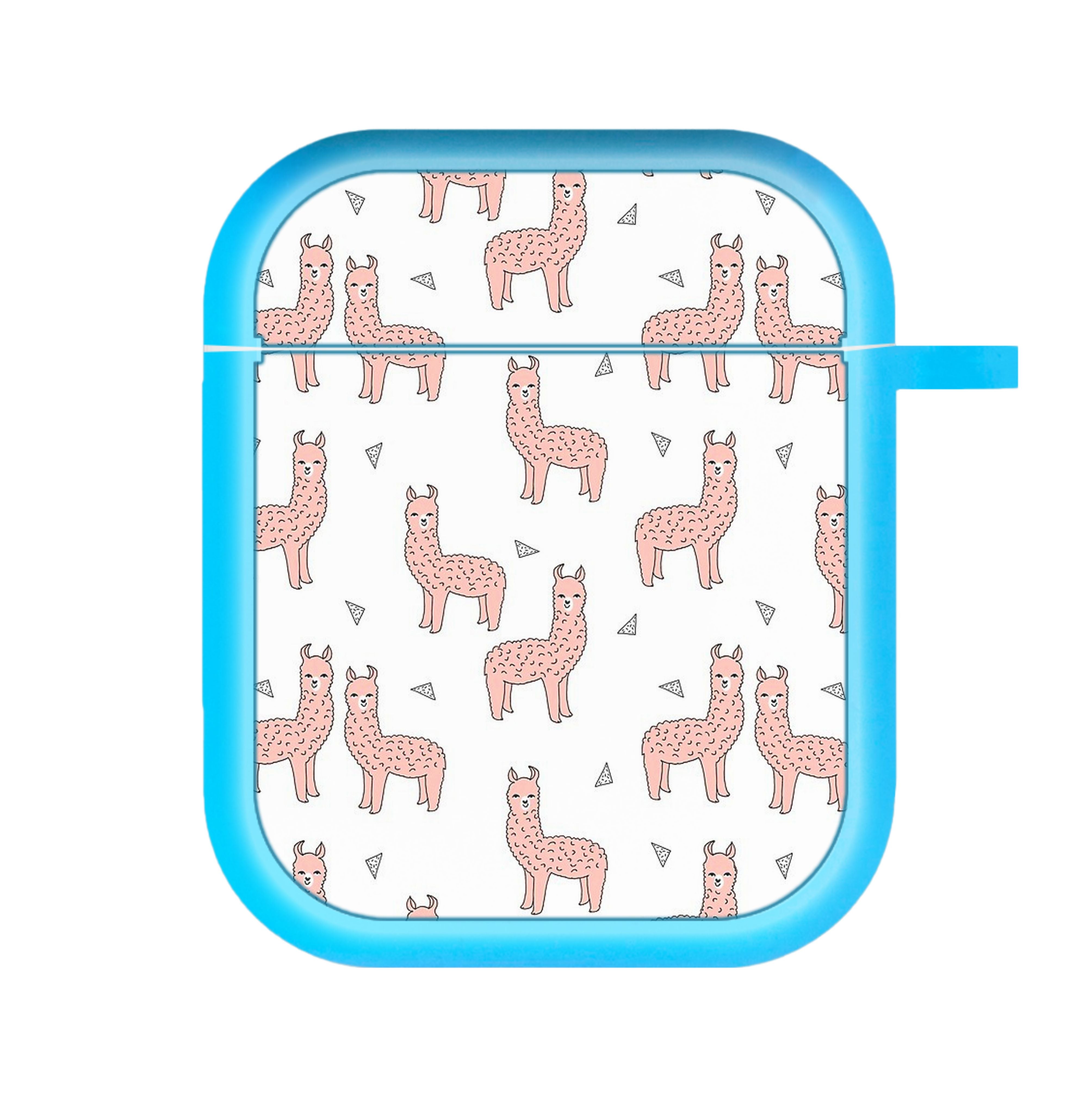 Pale Pink Alpaca Pattern AirPods Case