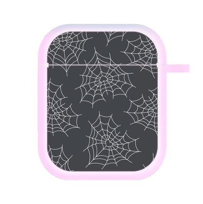 Spiderweb Hearts Pattern AirPods Case