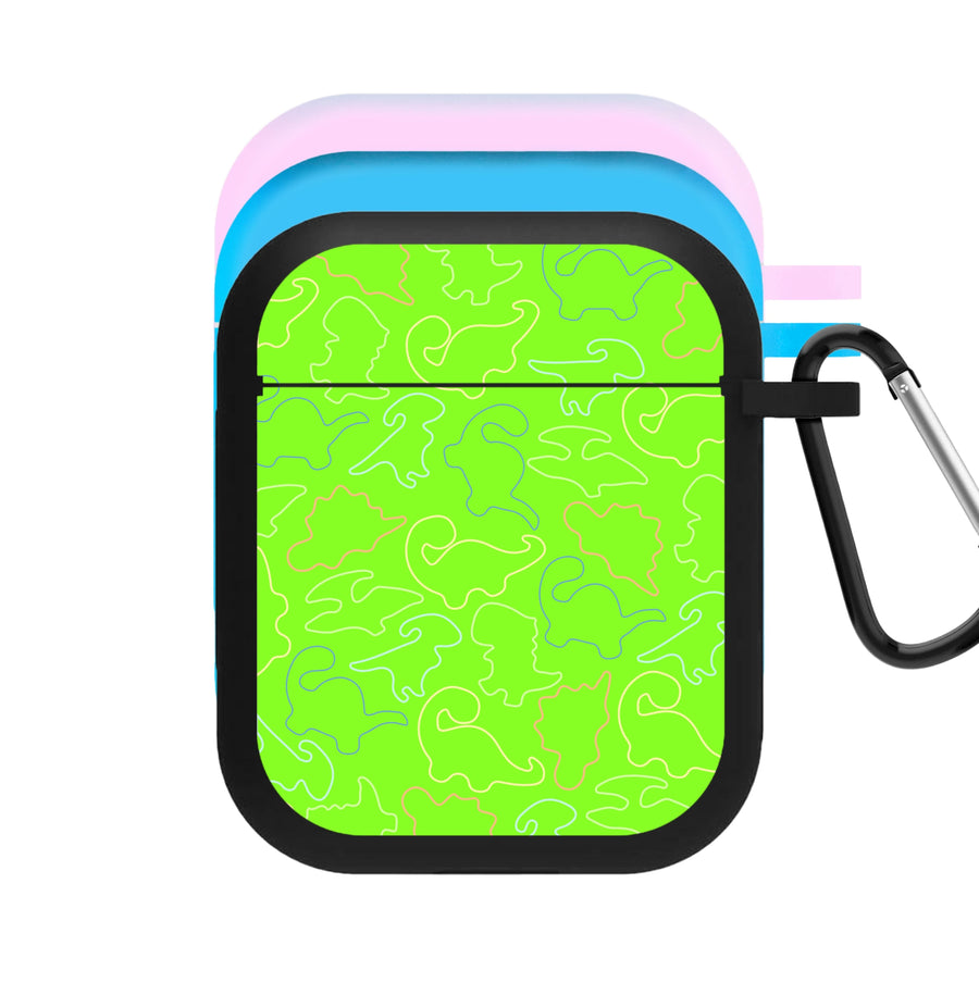 Outline Pattern - Dinosaurs AirPods Case