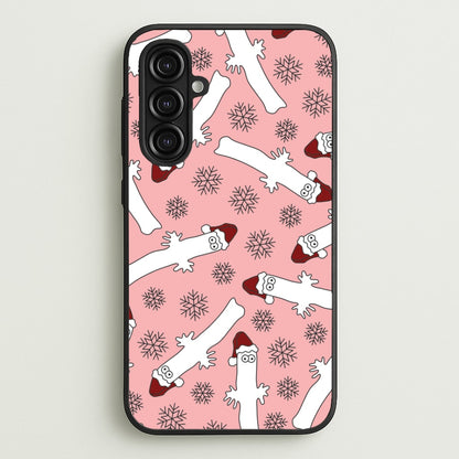 Wiggly Moom Xmas Hat Pattern Galaxy A16 Case