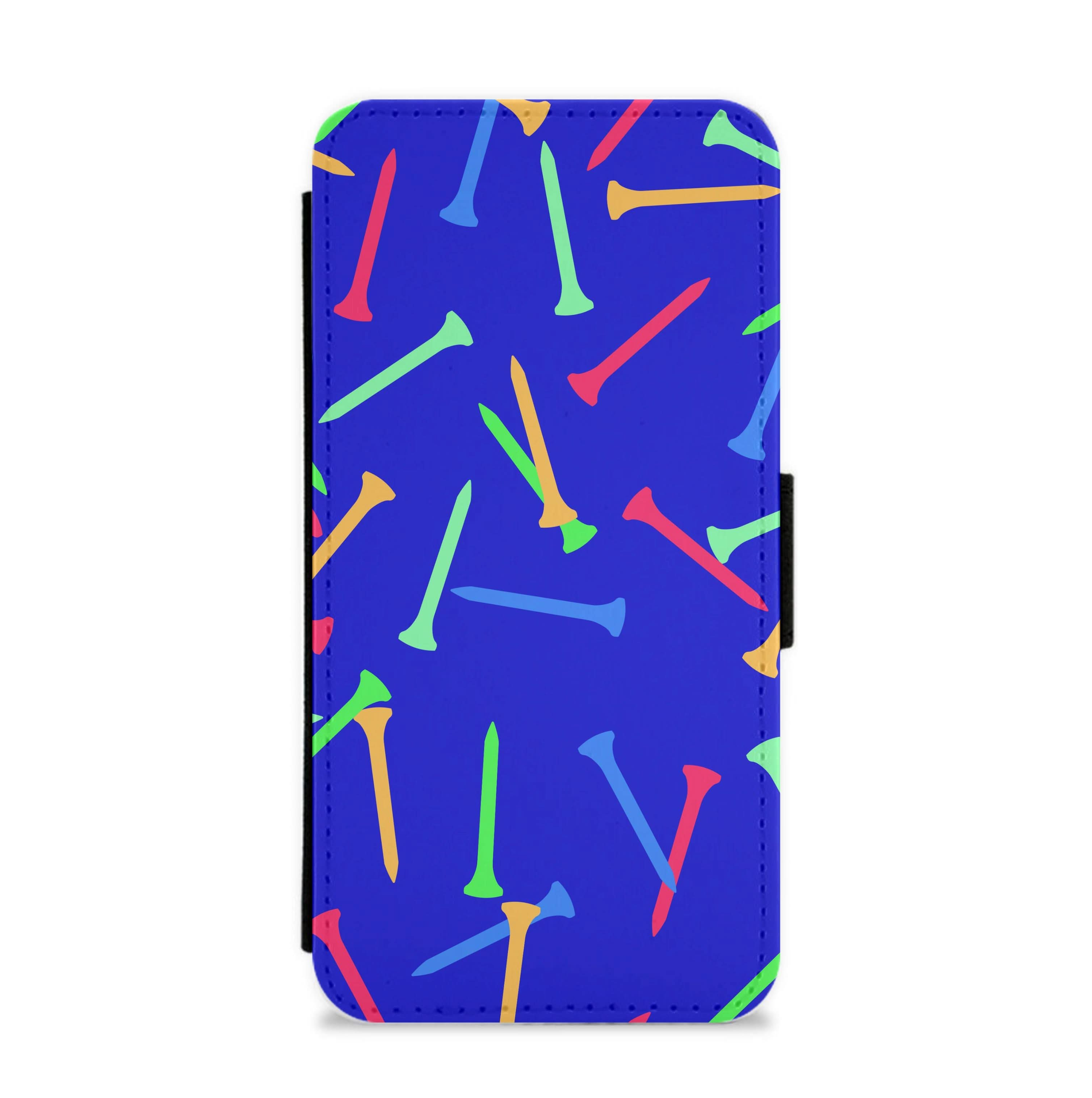 Golf Tees Pattern Flip / Wallet Phone Case