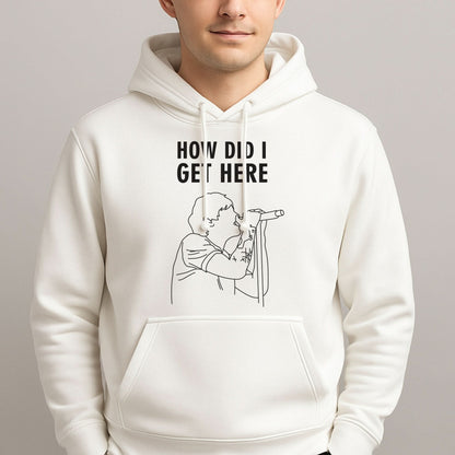 How Did I Get Here Outline Mens Hoodie