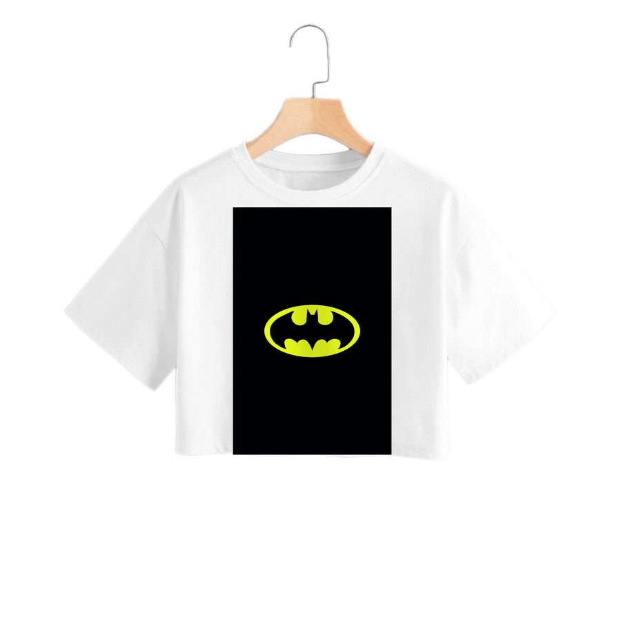 Black Batman Logo Crop Top