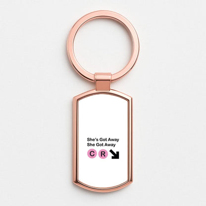 She Got Away Rose Gold Keyring