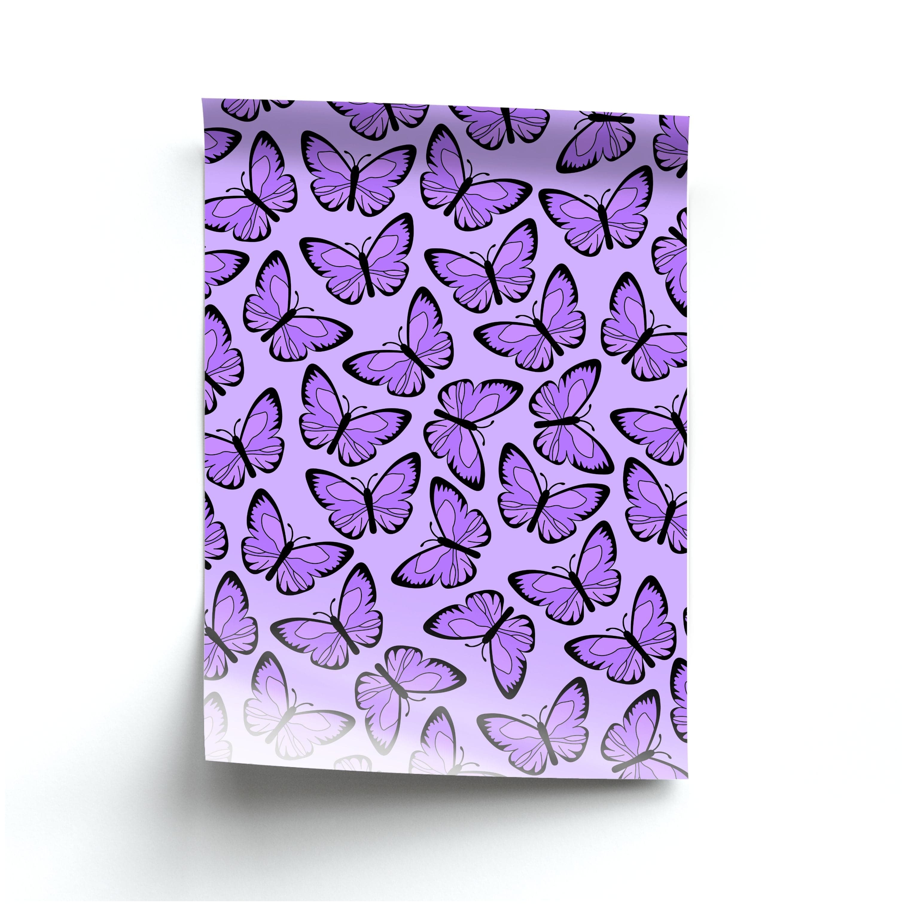 Purple Butterfly - Butterfly Patterns Poster