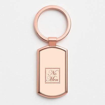 No Men Rose Gold Keyring