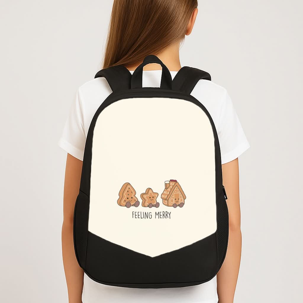 Gingerbread Plushies Quote School Bag
