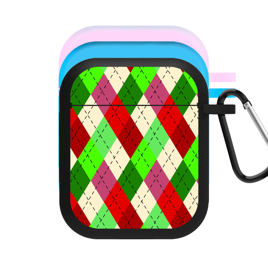 Red And Green - Christmas Patterns AirPods Case