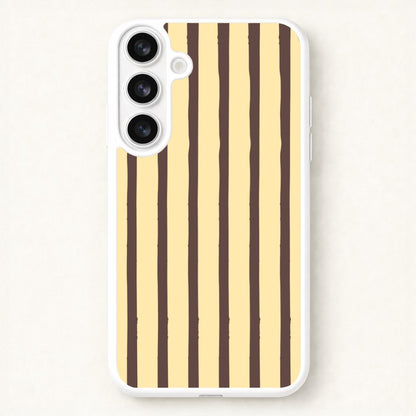 Vanilla & Chocolate Stripes Galaxy S26 Plus Case