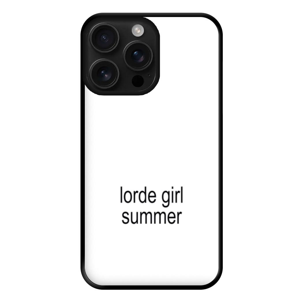 Lorde Girl Summer iPhone 16 Pro Case