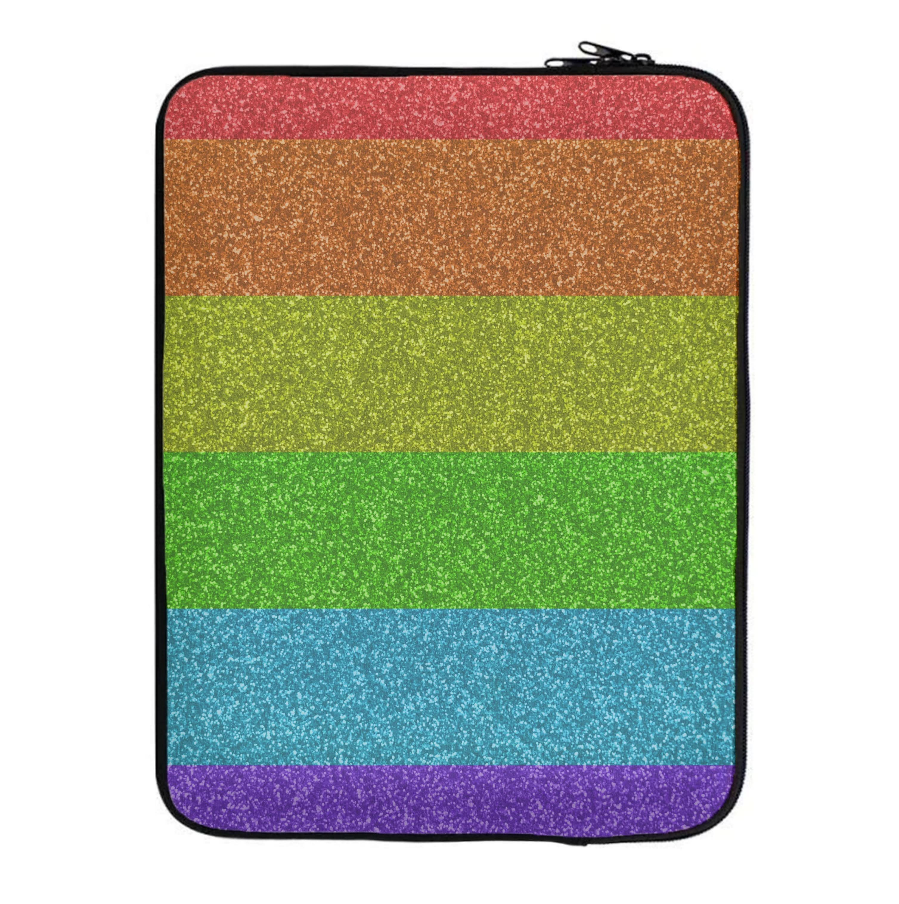 Rainbow Glitter Laptop Sleeve