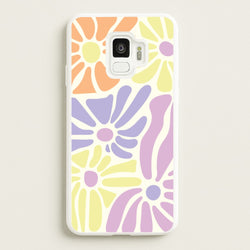 Pastel Abstract Flowers Galaxy S9 Case