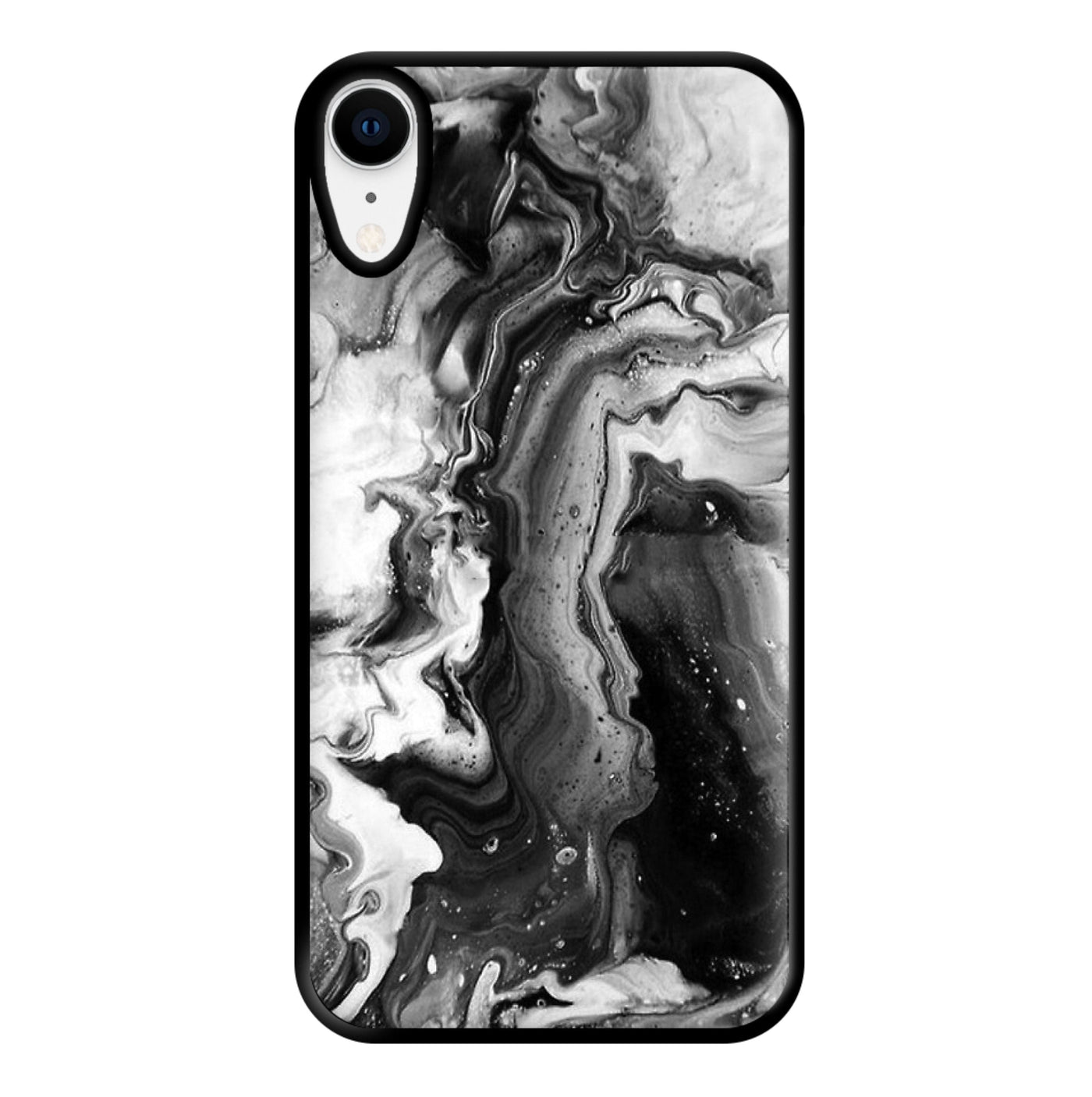 Black and White Leaking Marble Phone Case