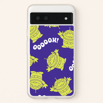 Toy Aliens Silhouette Pattern Google Pixel 6a Case