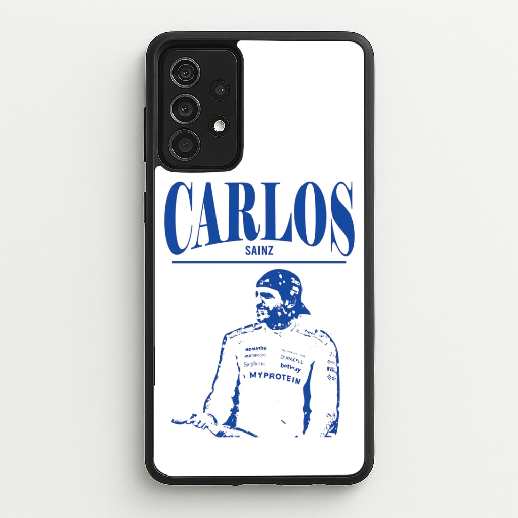 Carlos White And Blue Galaxy A52 / A52s Case