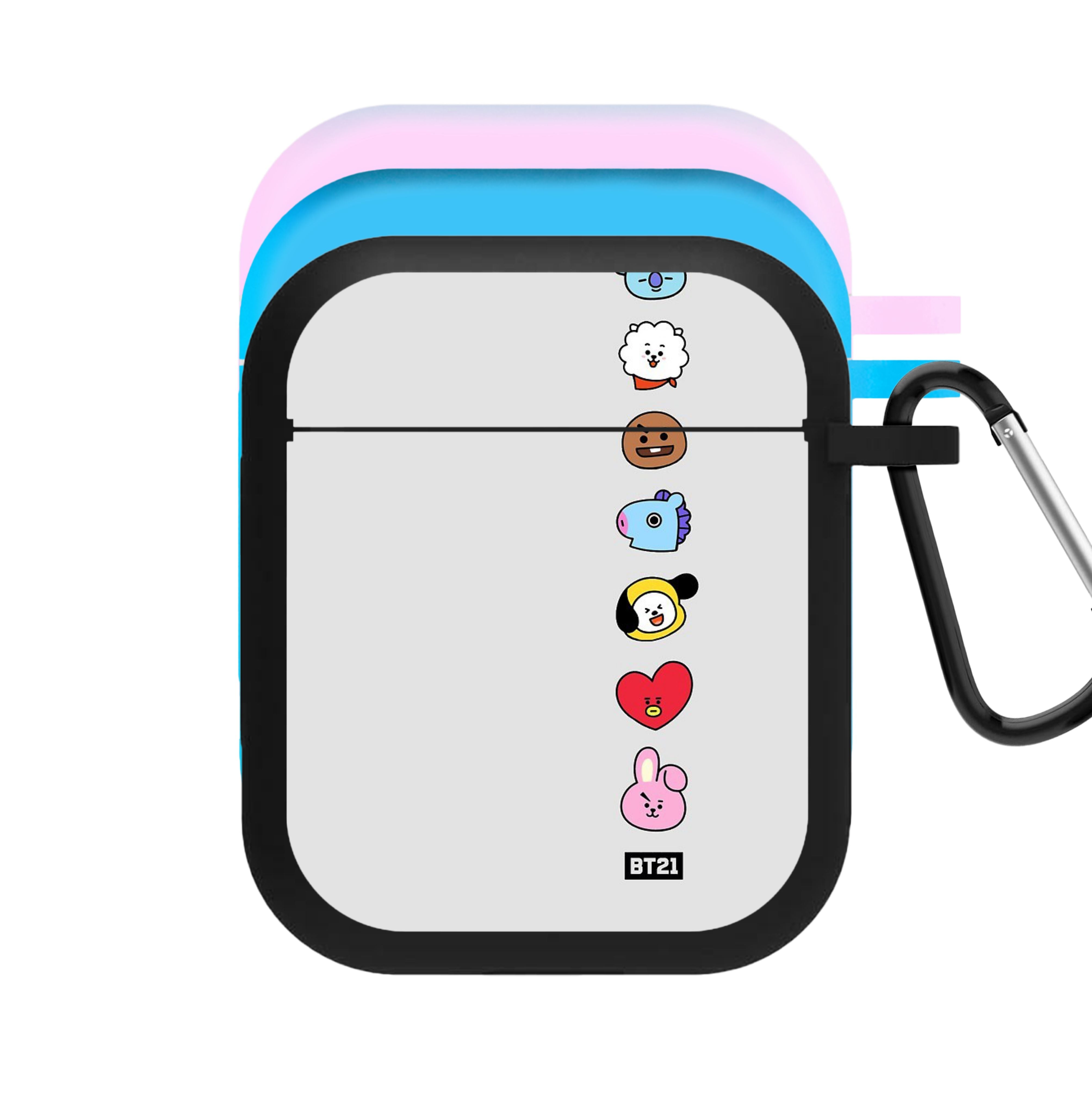 BT21 Vertical Faces - K Pop AirPods Case