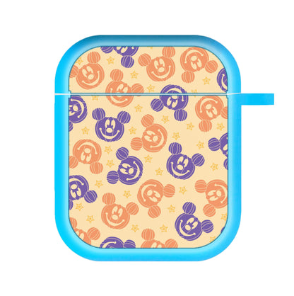 Pumkin Mouse And Stars Pattern AirPods Case
