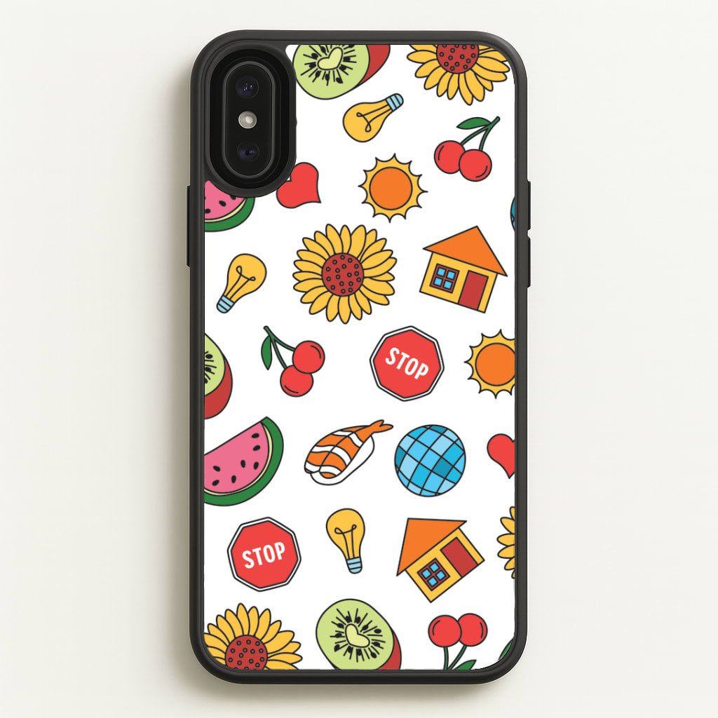Harry Stickers Pattern iPhone XS Max Case