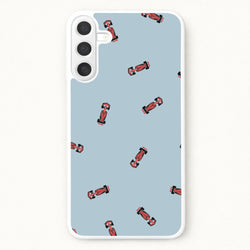 Race Cars Pattern Blue Galaxy A17 Case