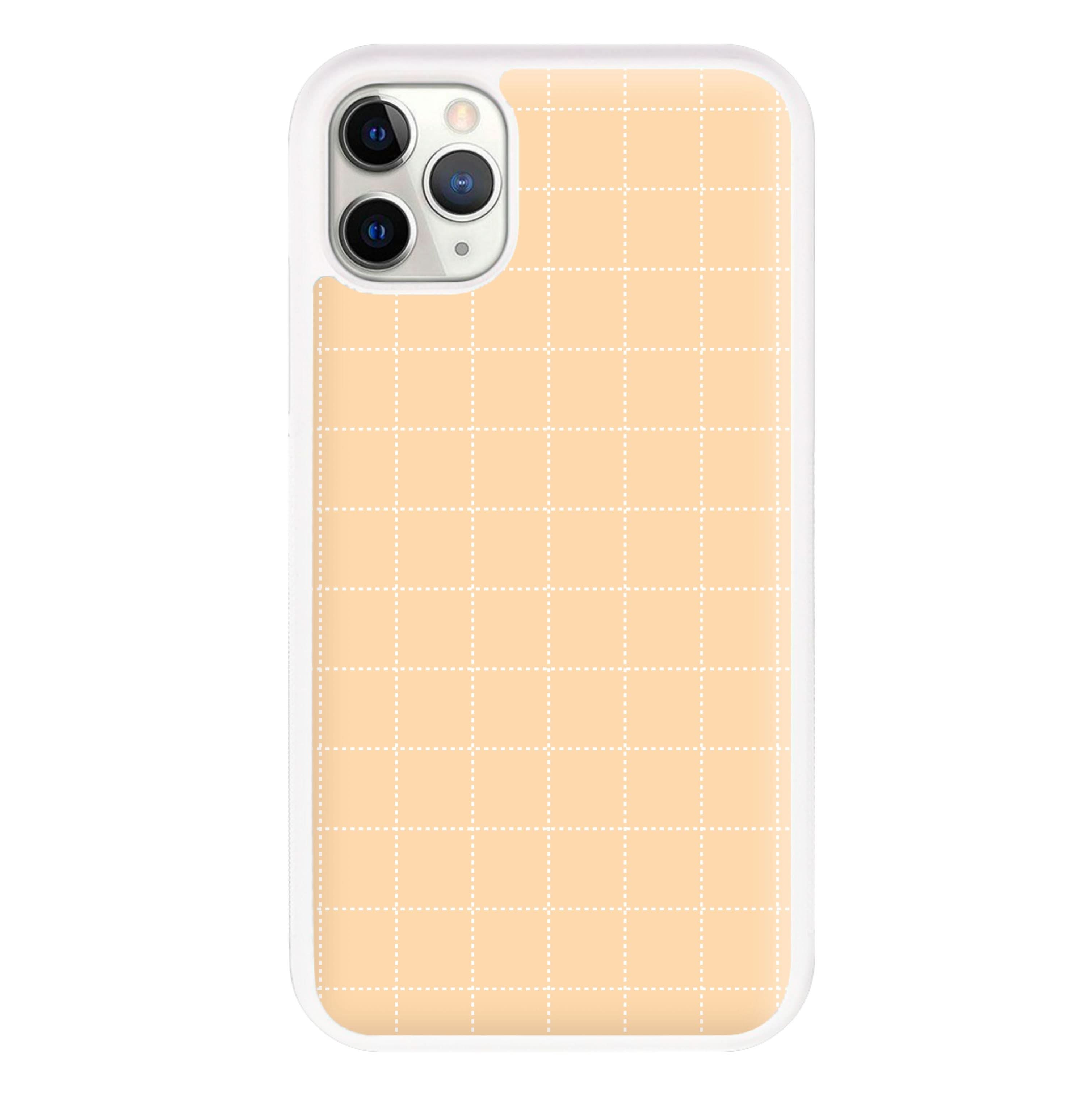 Criss Cross Peach Stripes Phone Case