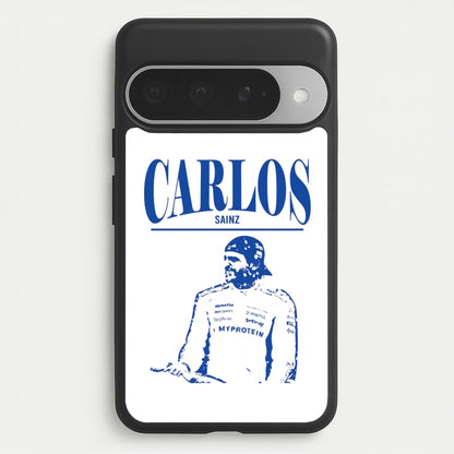 Carlos White And Blue Google Pixel 10 Pro XL Case