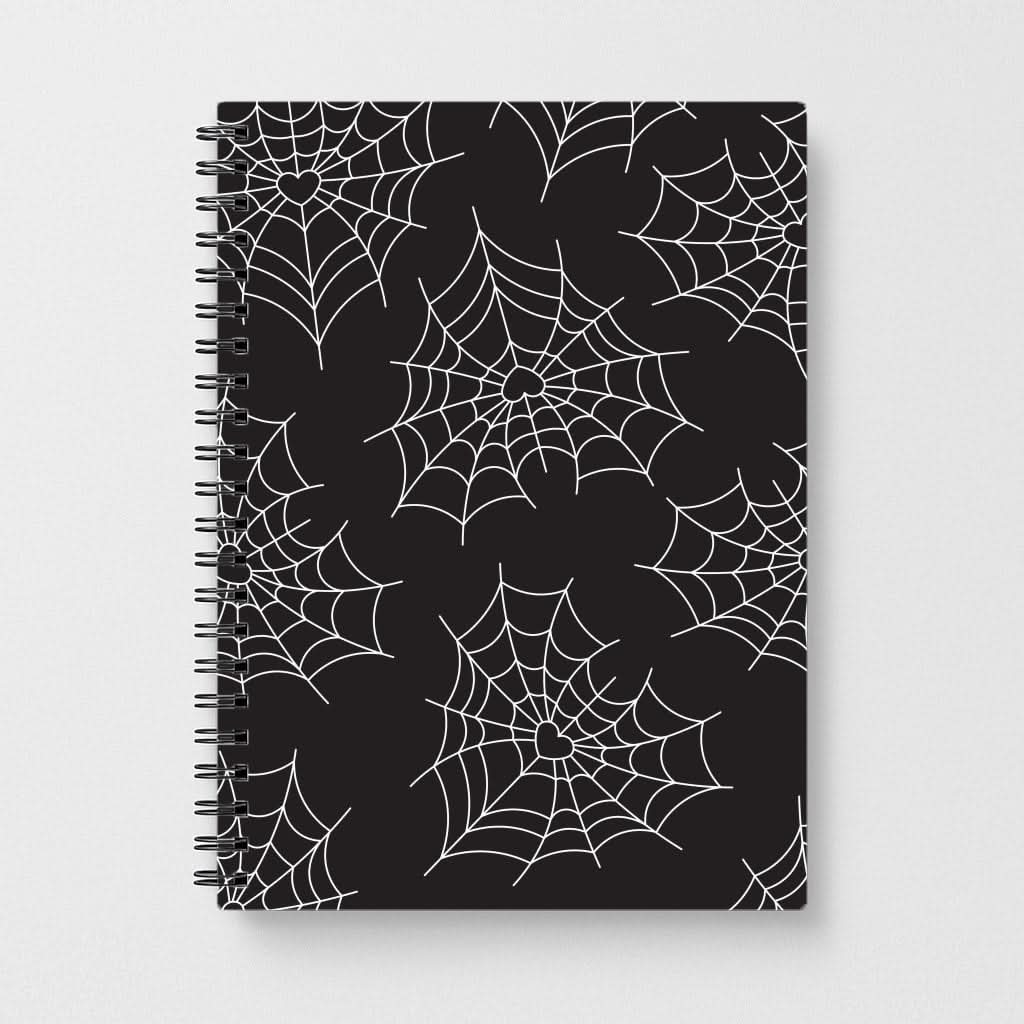 Spiderweb Hearts Pattern Notebook