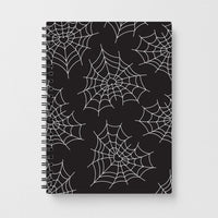 Spiderweb Hearts Pattern Notebook