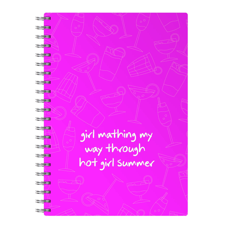 Girl Mathing - Summer Notebook